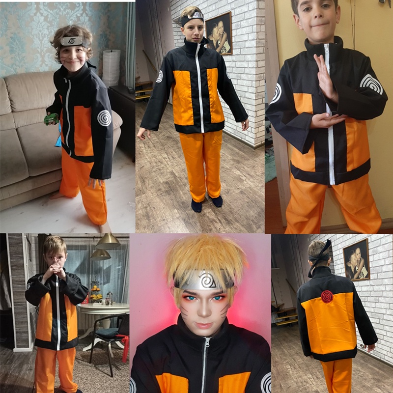 Bộ Trang Phục Hóa Trang Nhân Vật Hoạt Hình naruto ninja Nhật Bản Dành Cho Trẻ Em Và Người Lớn