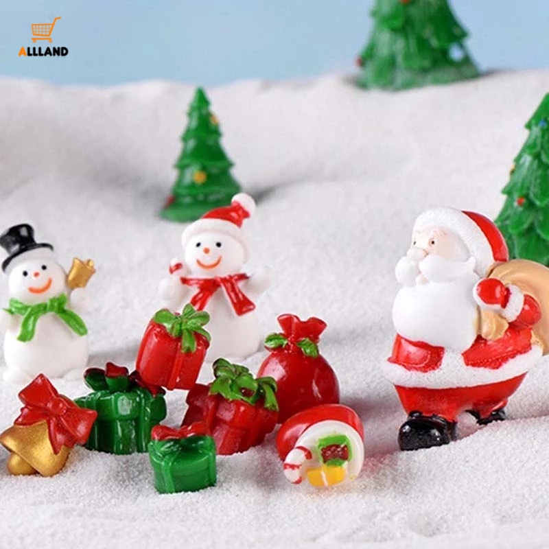 Mô hình ông già noel/người tuyết hoạt hình bằng nhựa resin trang trí dịp giáng sinh