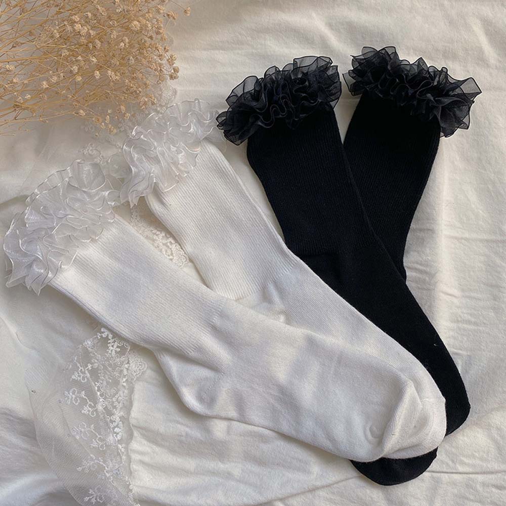 Vớ Cotton Cổ Cao Xinh Xắn Dành Cho Nữ