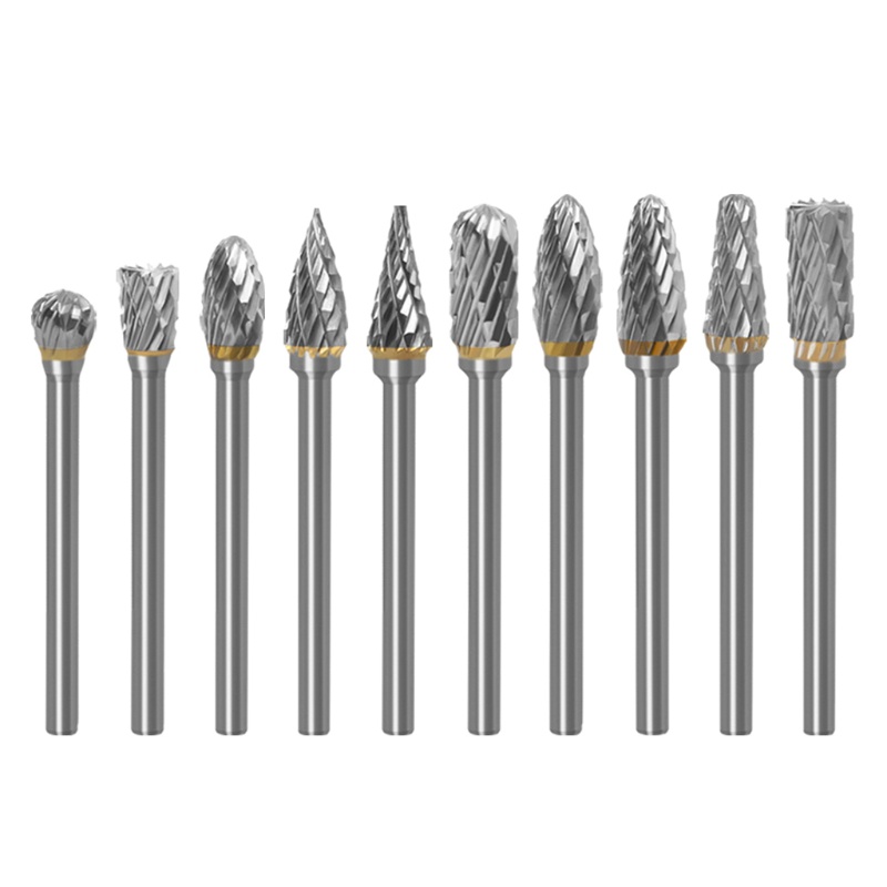 Set 10 Mũi Khoan Xoay Bằng Thép Cacbua Bền Chuyên Dụng Cho Chế Biến Gỗ Và Kim Loại