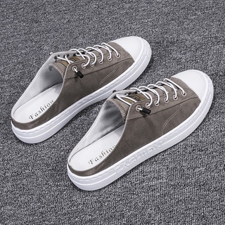 Giày lười hở gót vải canvas thời trang mùa hè cho nam