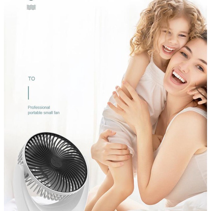 Quạt Tích Điện Super Fan, Quạt Để Bàn Mini 3 Chế Độ Mát Nhỏ GọnTiện Lợi Khi Mang Theo