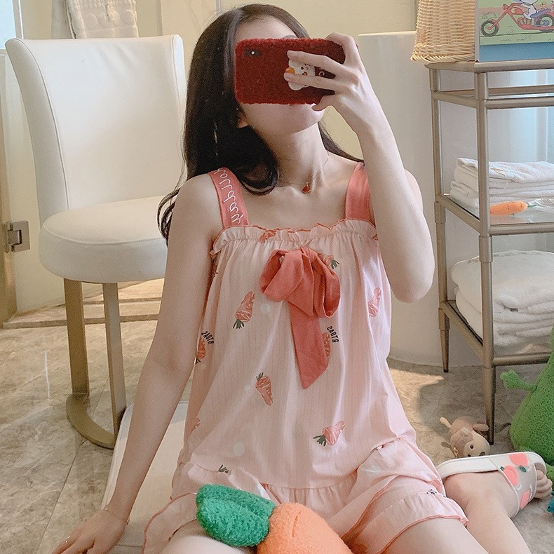 Bộ đồ ngủ ❤️FREESHIP❤️ Pijama Đồ Ngủ 2 dây sexy thun sữa hoạt hình cute BN33 | WebRaoVat - webraovat.net.vn