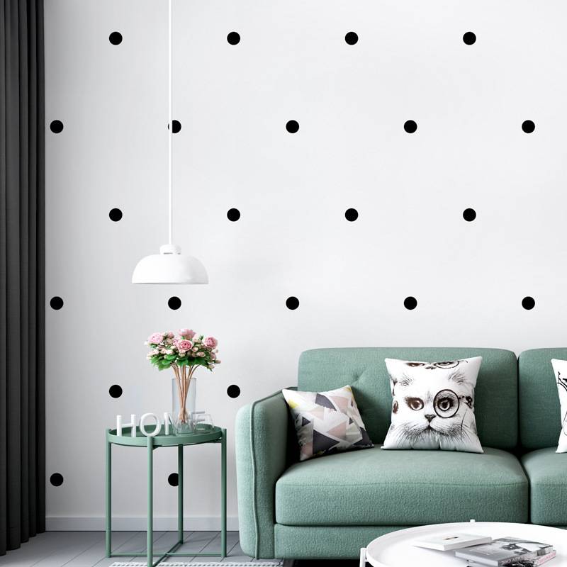 Hình nền phong cách Bắc Âu In ấn hiện đại tối giản hình học Đen Trắng Nguồn gốc Phòng khách Phòng ngủ TV Hình nền