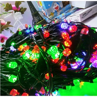 Cuộn 50m/ 20m/ 10m/ 5m đèn nháy trang trí bóng kim cương trang trí lễ tết, noel