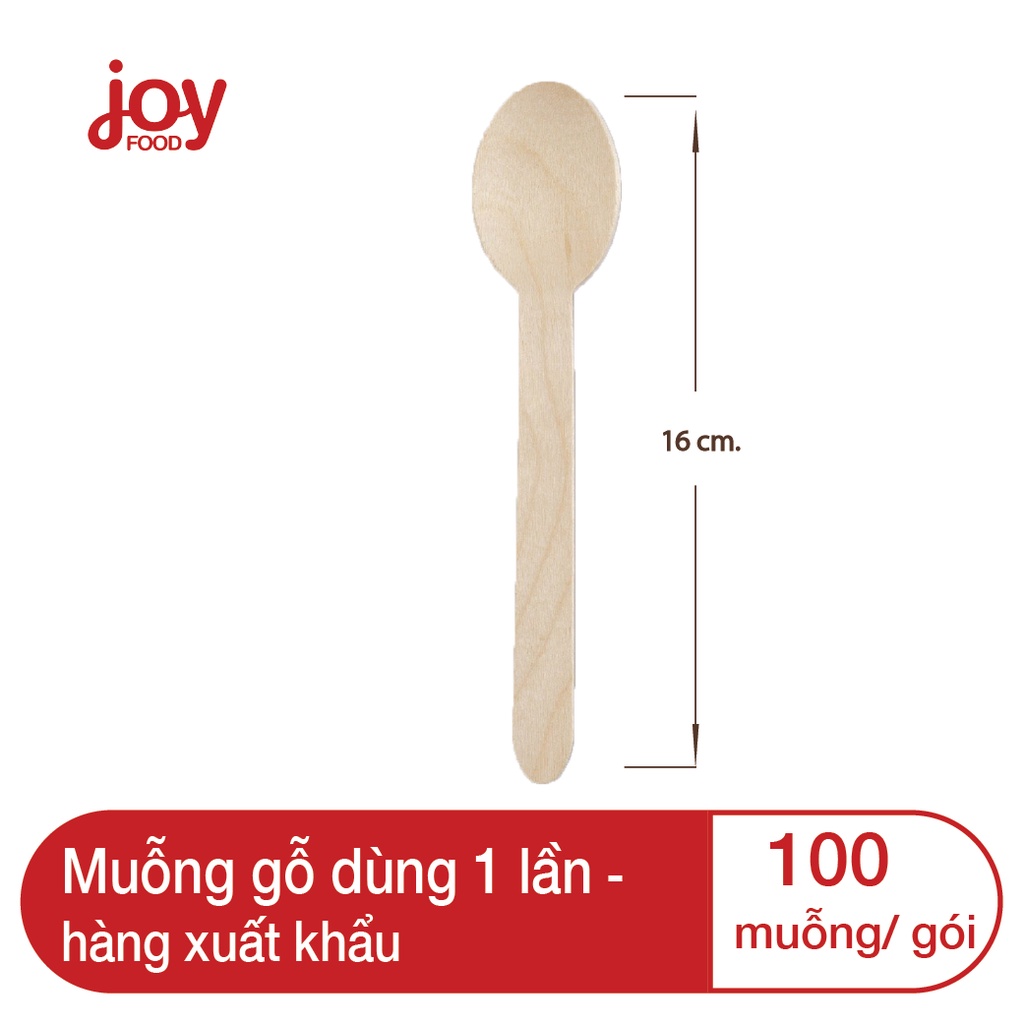 Combo 100 muỗng gỗ dùng 1 lần đạt chuẩn chất lượng xuất khẩu