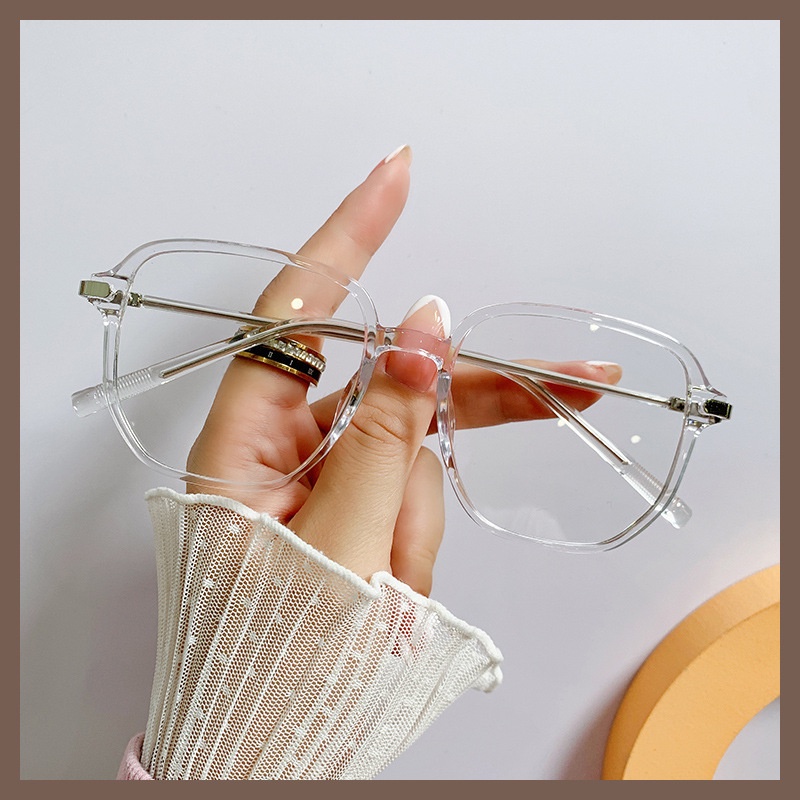 Kính bảo vệ bức xạ của phụ nữ Khung kính tròn màu trong suốt kính chắn sáng xanh