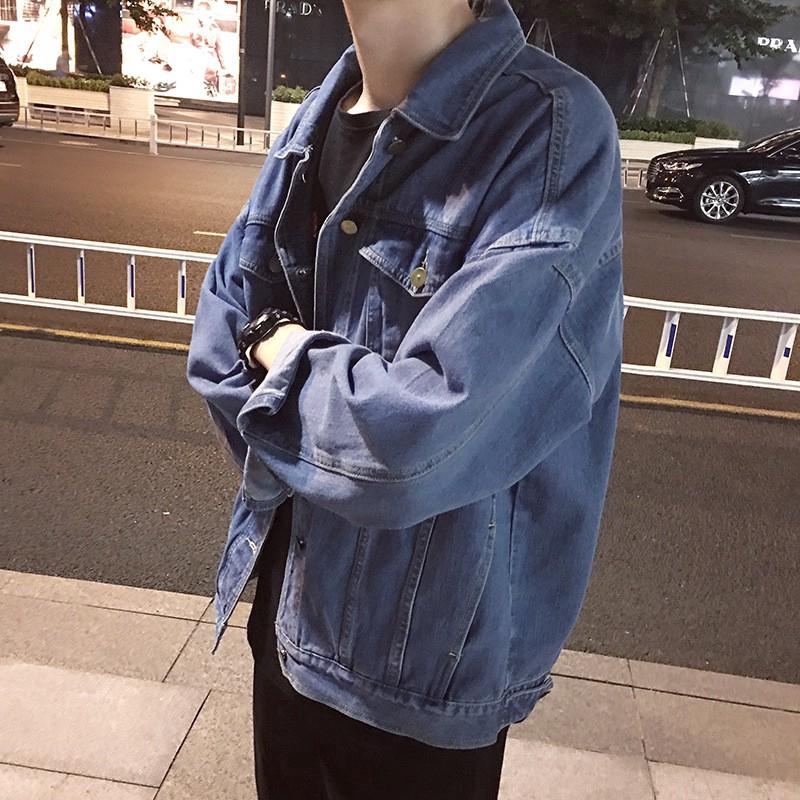 Japanese fashion denim jacket wild handsome schoolgirl badger jacket
