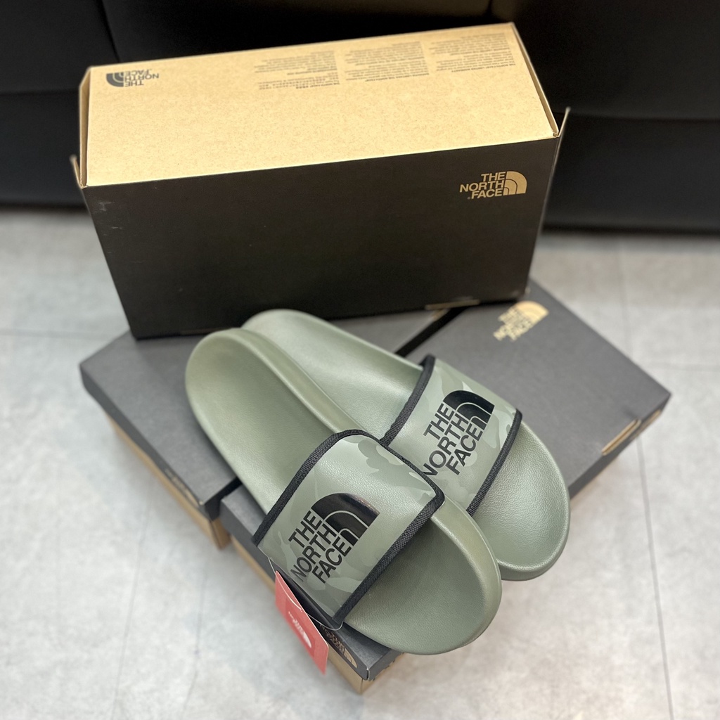 Dép North Face Camo - Xanh/Xám đậm Camo