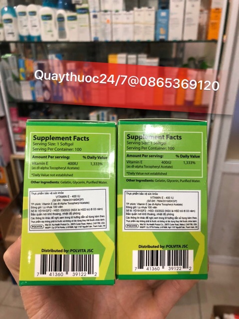 ✅VITAMIN E 400IU ,HỖ TRỢ DA,XOÁ NHĂN