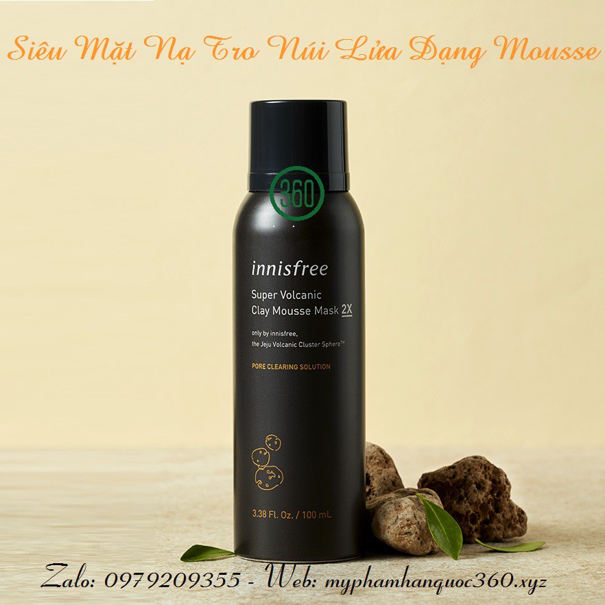 Siêu Mặt Nạ Tro Núi Lửa Innisfree Super Volcanic Clay Mousse Mask 2X 100ml