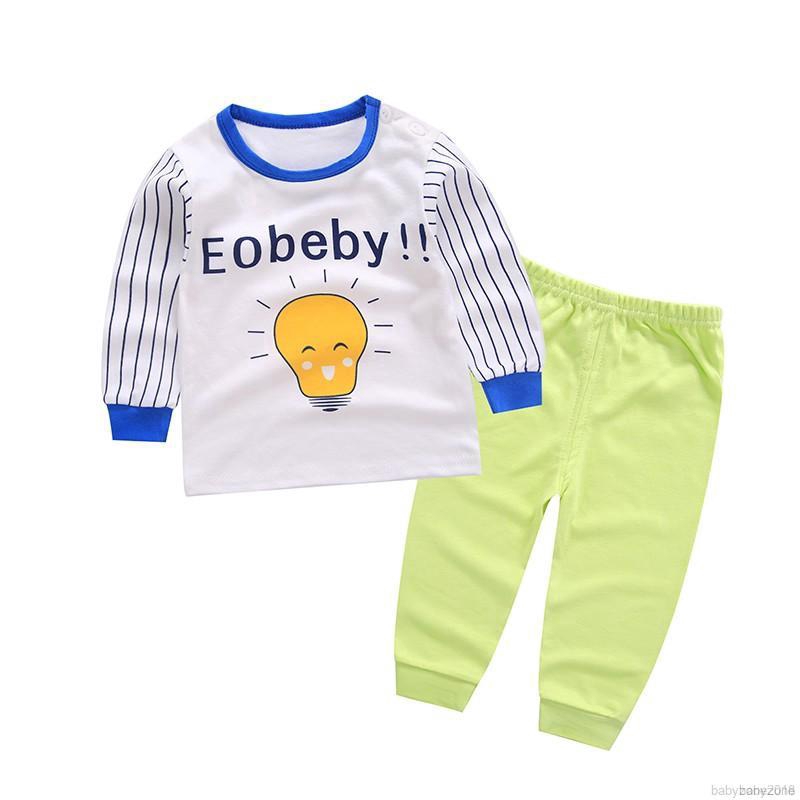 Bộ đồ ngủ từ cotton kẻ sọc dễ thương cho bé