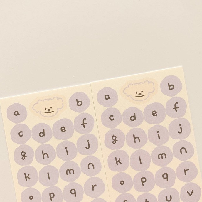 Miếng Dán Bảng Chữ Cái Tiếng Anh Mini JP6 Màu Sắc