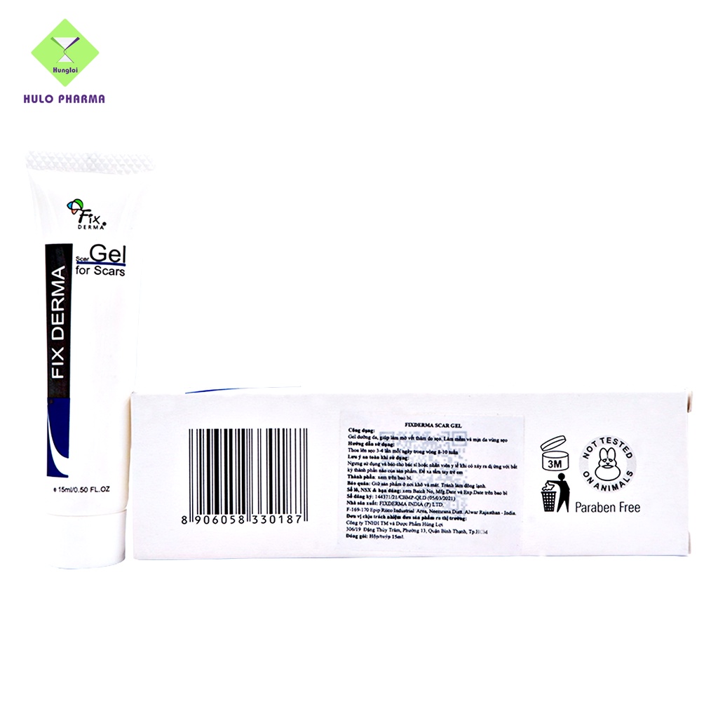 Kem Mờ Sẹo FIXDERMA Scar Gel Giúp Dưỡng Da Mờ Sẹo Thâm Sẹo Lồi Sẹo Rỗ Do Bỏng, Vết Thương, Phẫu Thuật 15ml