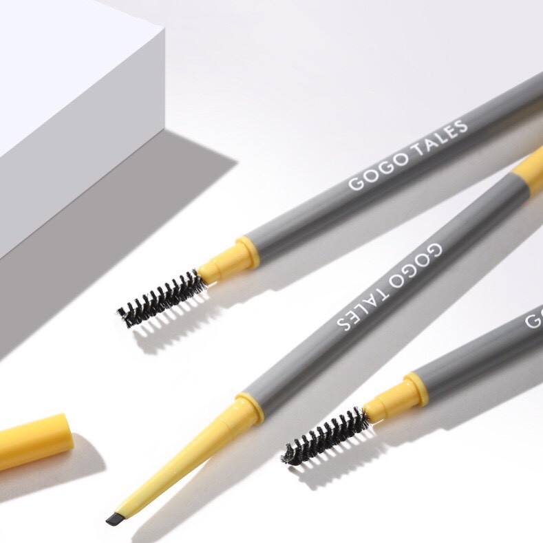 Chì kẻ mày 2 đầu GOGO TALES siêu mảnh Cloud Mist Browpencil gảy sợi nhiều màu tự nhiên lau trôi chống nước GT258 GOGO83