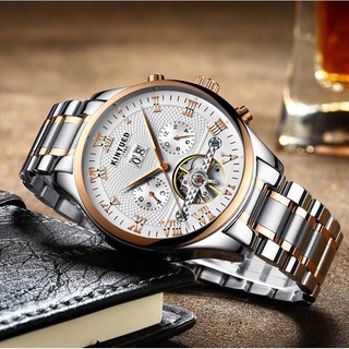 Đồng hồ nam Kinyued dây inox máy automatic