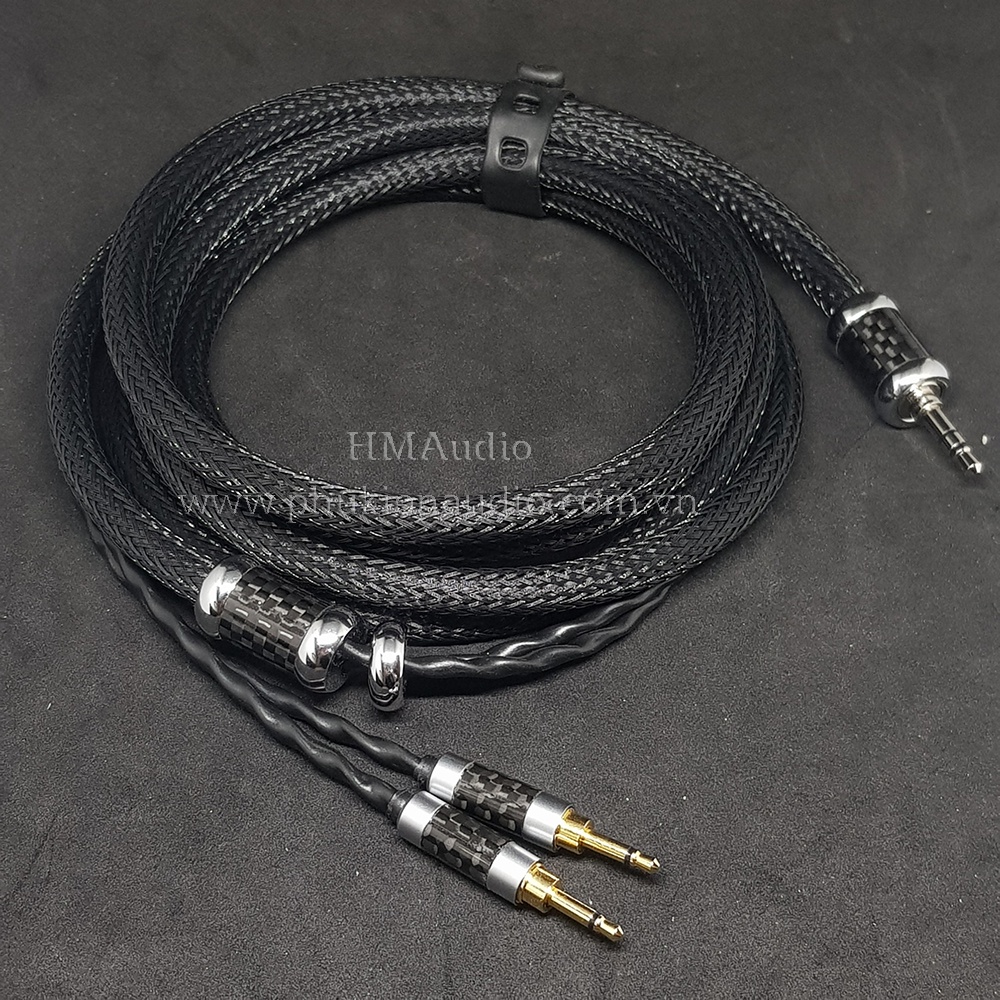 Dây tai nghe đồng OFC bọc chống nhiễu CANARE - Connector Dual mini 2.5mm - Monoprice M1060/M565 - Legacy Hifiman