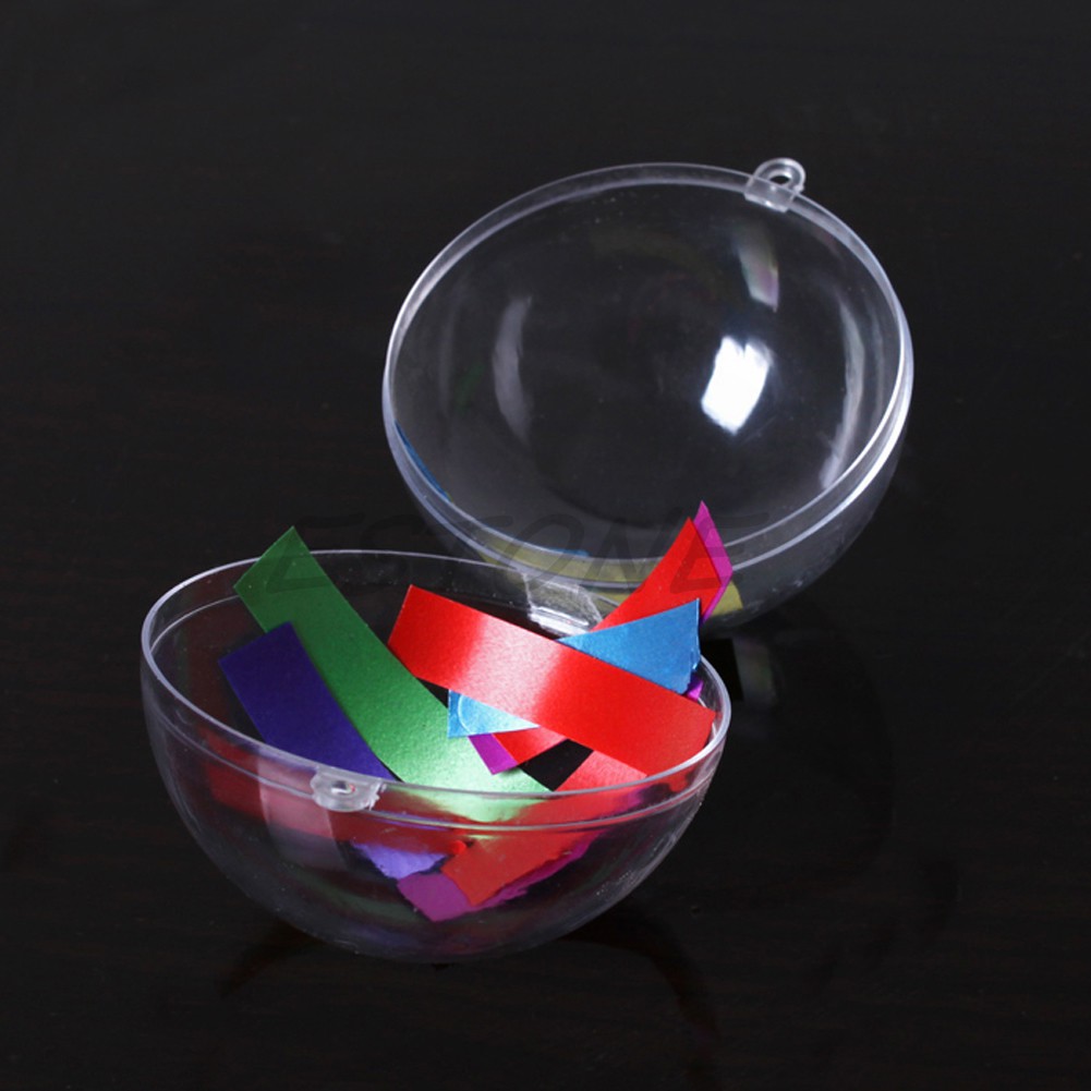Quả cầu nhựa 12cm trong suốt dùng trang trí tiệc