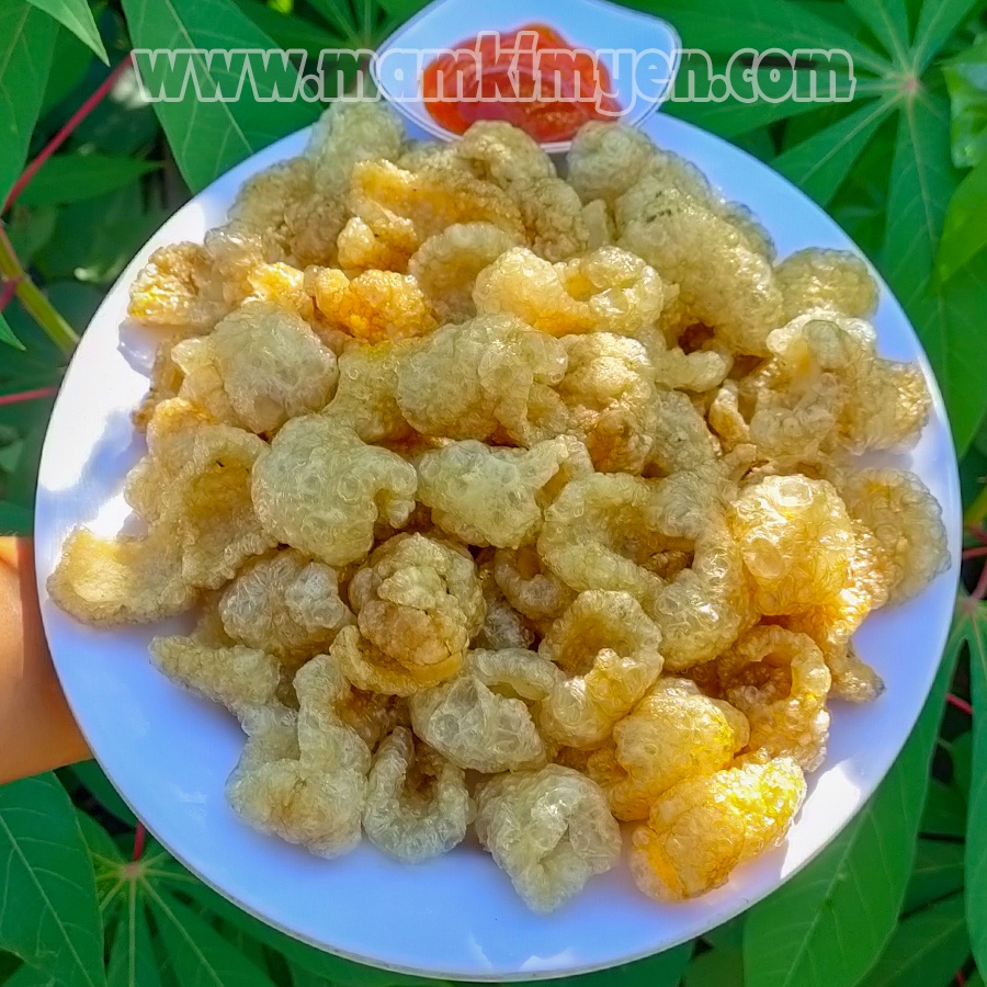 150gr Da Heo Chiên Giòn Tặng Thêm Muối Ớt Xay Nhuyễn Món Ăn Vặt Thơm Ngon
