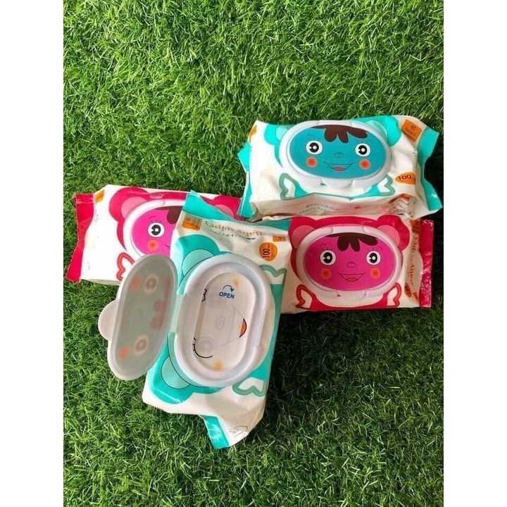 Combo 3 bịch khăn ướt Baby wipes 100 tờ