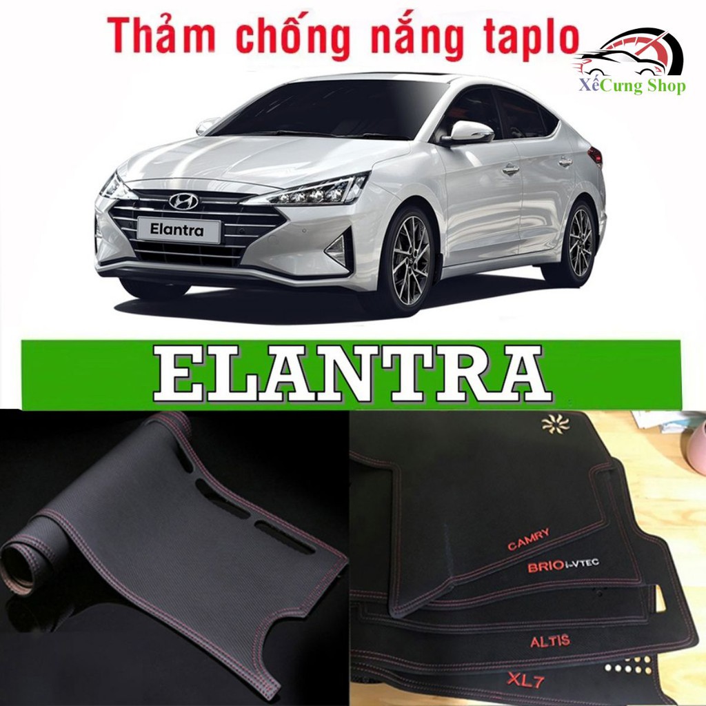 Thảm Taplo Da Carbon Xe Huydai Elantra Đời 2015-2022 cao cấp