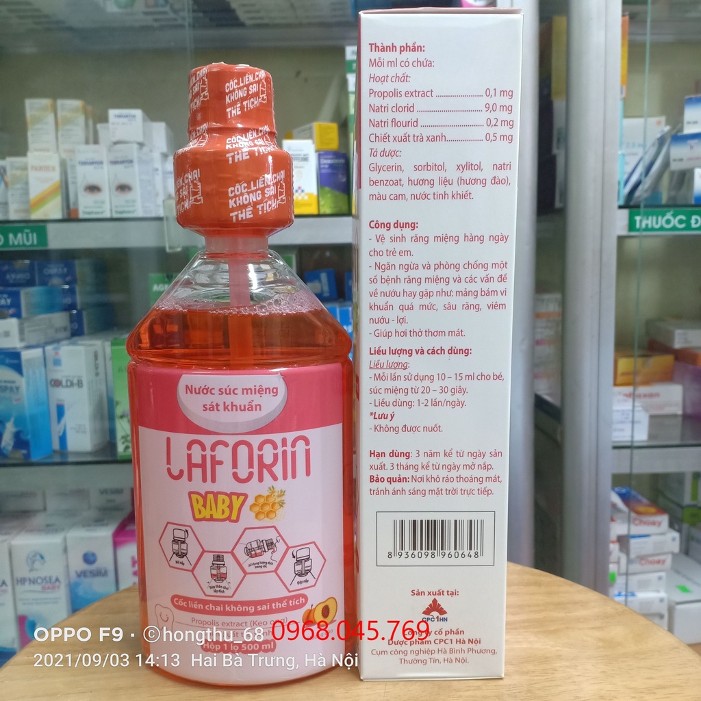 Nước súc miệng LAFORIN chai 500ml