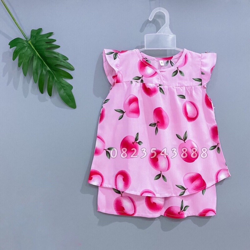 Bộ cộc bé gái , vải lanh  loại 1