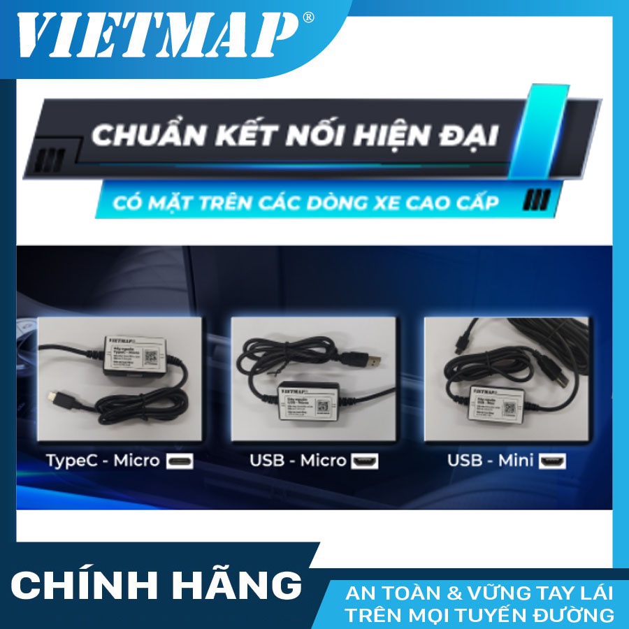Bộ dây nguồn USB Cao Cấp Vietmap sạc camera hành trình cho xe ô tô điện