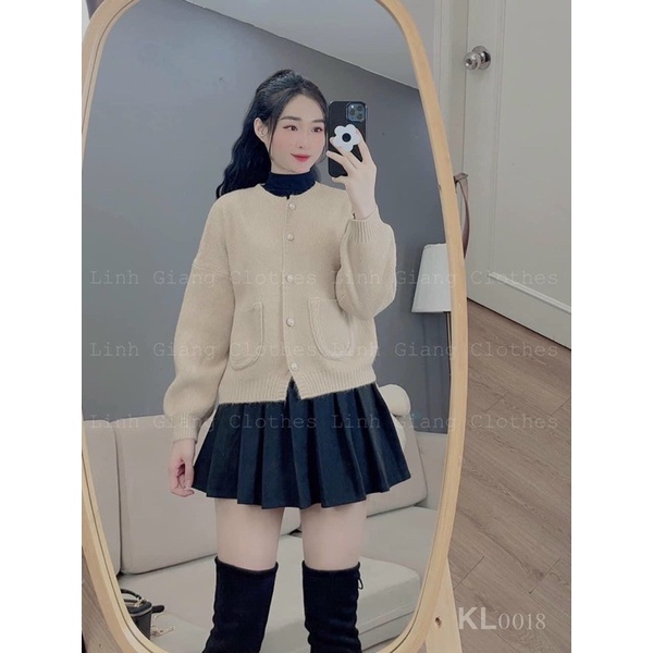 Áo khoác len khuy,cadigan len khuy hàng qc A278