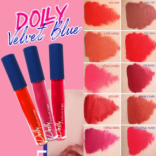 Set Son Cao Cấp Dolly Velvet Lips Blue Classic 2020 Full Màu Tặng Dưỡng Môi