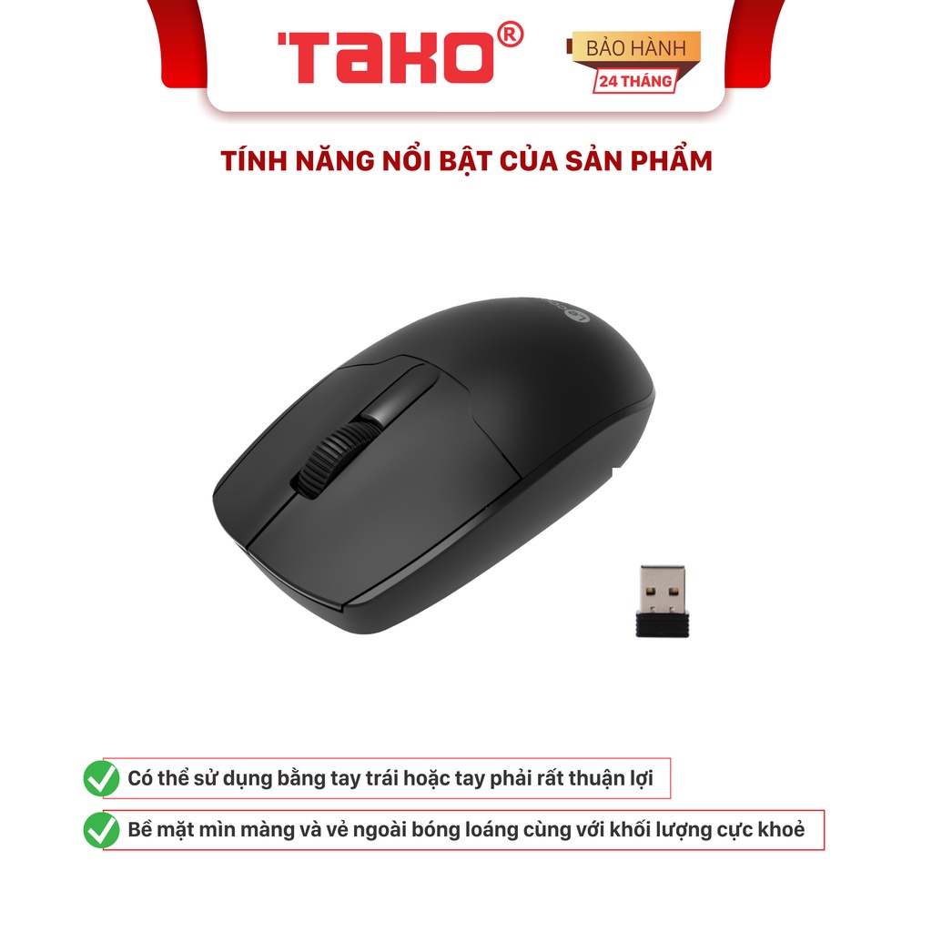 Chuột máy tính không dây LECOO WS204 dành cho dân văn phòng . Chính hãng, BH 24 tháng