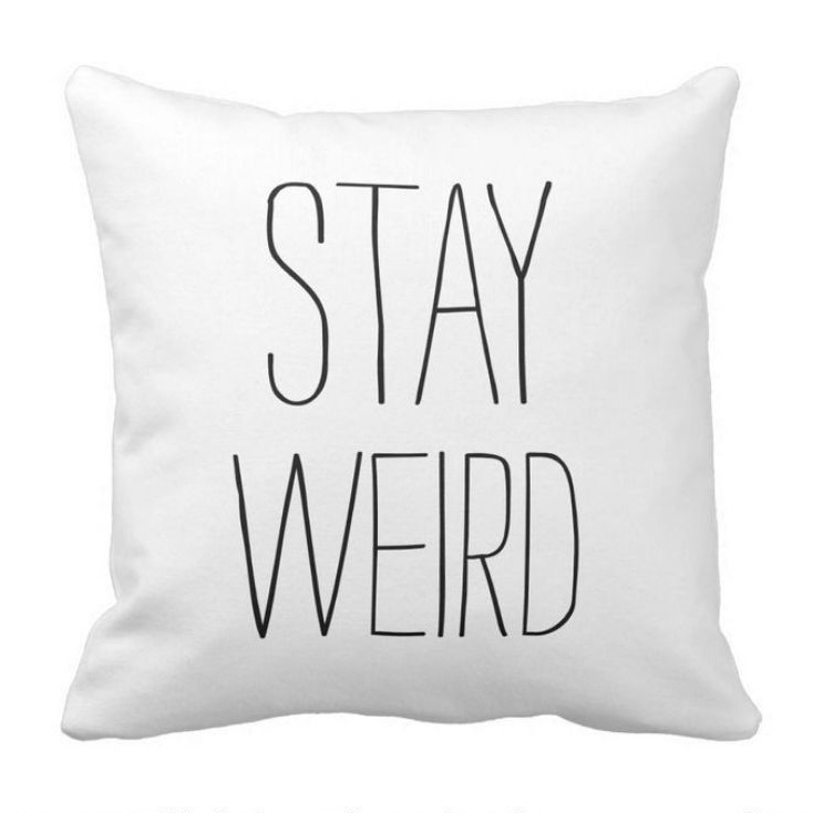 Gối thêu chữ Chill Here, Stay Weird, Good Vibes, Gối Sofa vải linen cotton đẹp,Gối trang trí nhà cửa phong cách tối giản