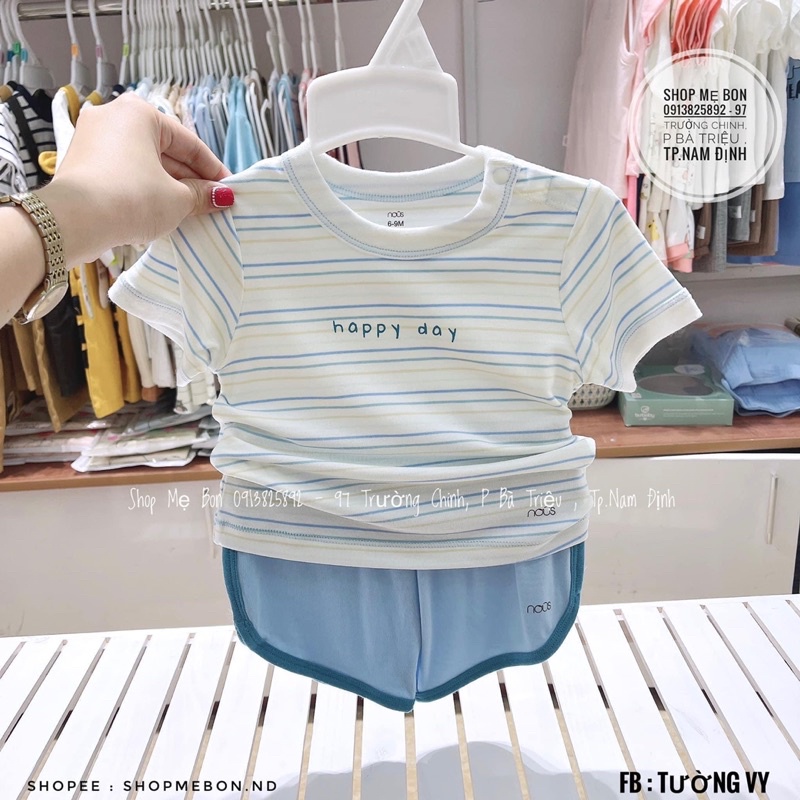 Bộ quần áo hè Nuos cài vai mẫu mới nhất 2022