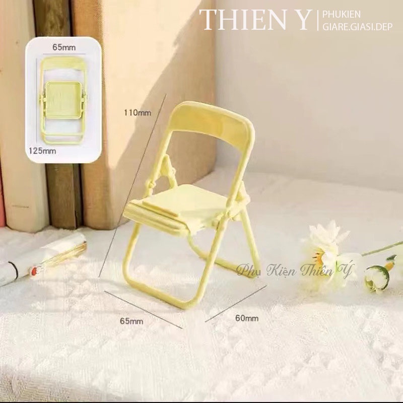 Giá đỡ điện thoại - Kệ điện thoại siêu xinh hình ghế gấp gọn - Phụ kiện điện thoại