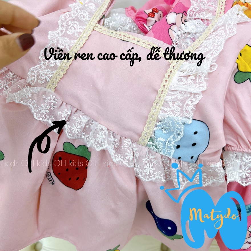 Quần áo bé gái đồ tole bộ thô hàn cho bé gái MATYDO mềm mịn cánh tiên mặc cực mát cho mùa hè