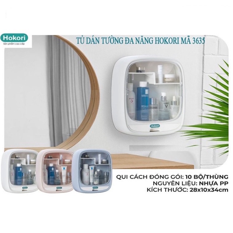 Kệ mỹ phẩm treo tường hai tầng 3635
