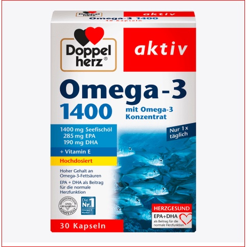 Hàng Đức Omega3 1400 hộp 30 viên