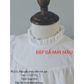 RG273_Rập giấy may đầm kiểu cho bé