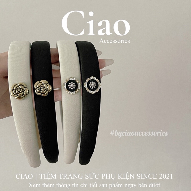 Băng đô/ Cài tóc thiết kế đính charm phong cách sang trọng mã 11 Ciao accessories