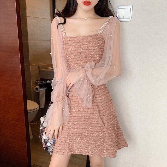 Đầm dạ đính ngoc dự tiệc