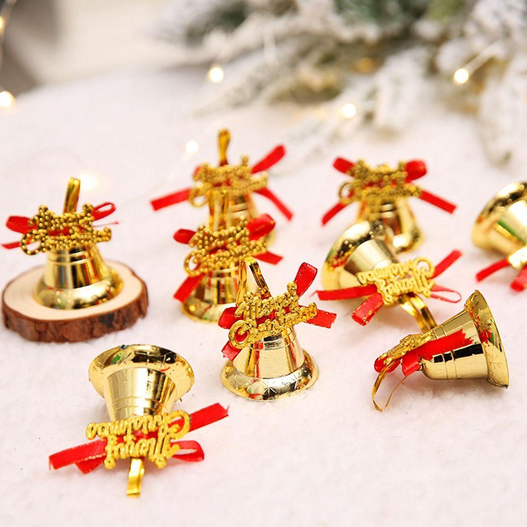 Set 9 Phụ Kiện Nhựa Trang Trí Cây Thông Giáng Sinh Năm Mới|Chuông Nhỏ Xinh Thời Trang