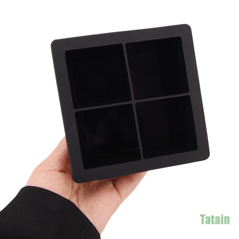 Khuôn silicon làm đá hình vuông cỡ lớn màu đen