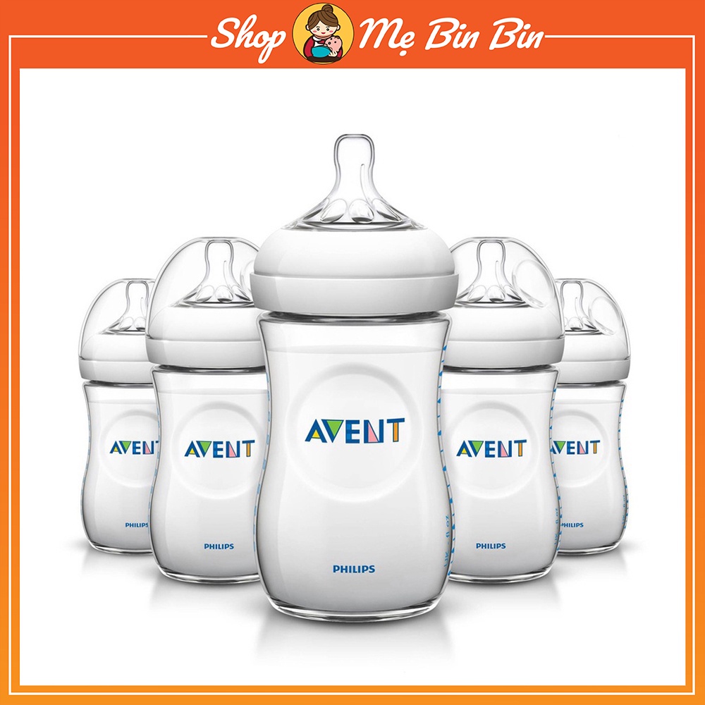 Free Ship  Bình sữa Philips Avent Natural 125 260ml được chọn núm [CAM KẾT BÁN GIÁ GỐC - HÀNG CHÍNH HÃNG]