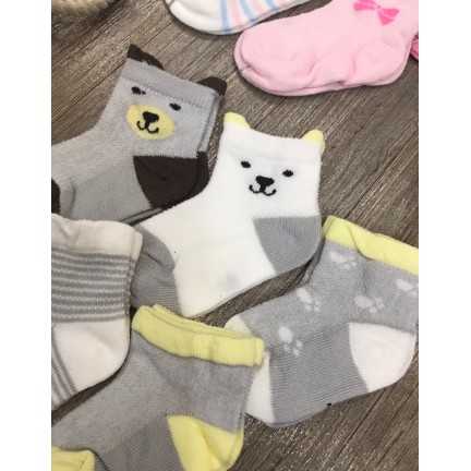 Set 5 tất lưới hè thu cao cấp cổ cao cho bé
