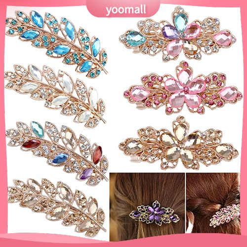 Kẹp Tóc Hình Hoa Đính Đá Pha Lê Thời Trang