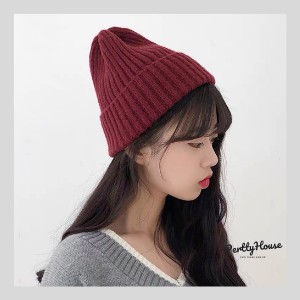 Mũ len Beanie gân trơn thời trang nam nữ unisex nhiều màu kiểu dáng vintage Hàn Quốc dáng dài loại len dày dặn, gân to
