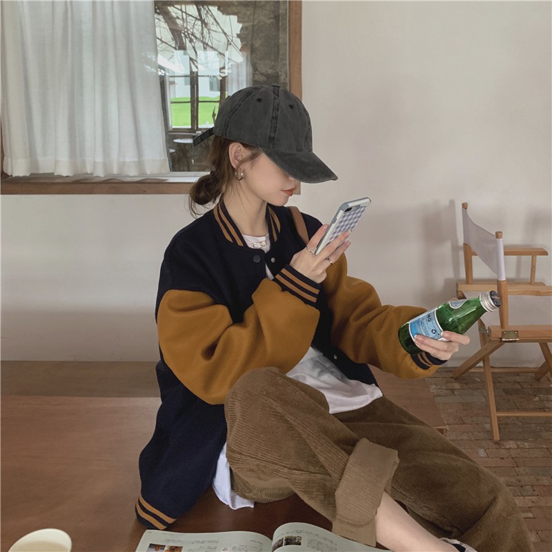 [Mã WASTMAY giảm 15% tối đa 30K đơn 150K] (k1) áo khoác bóng chày hàn quốc ulzzang jacket(kèm video) | BigBuy360 - bigbuy360.vn