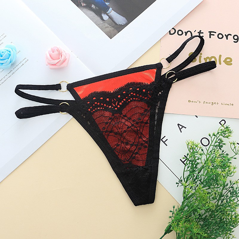 Ladies lace panties, low waist sexy thong women