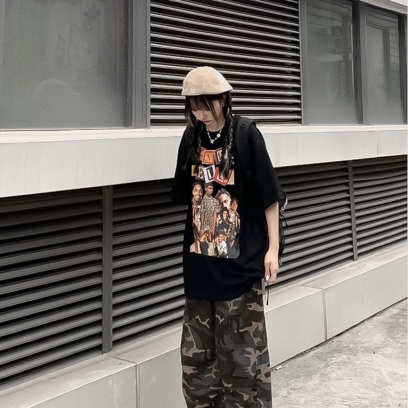 Áo phông hoạ tiết ban nhạc RAP chất liệu vải cotton 100% co dãn 2 chiều thoáng mát