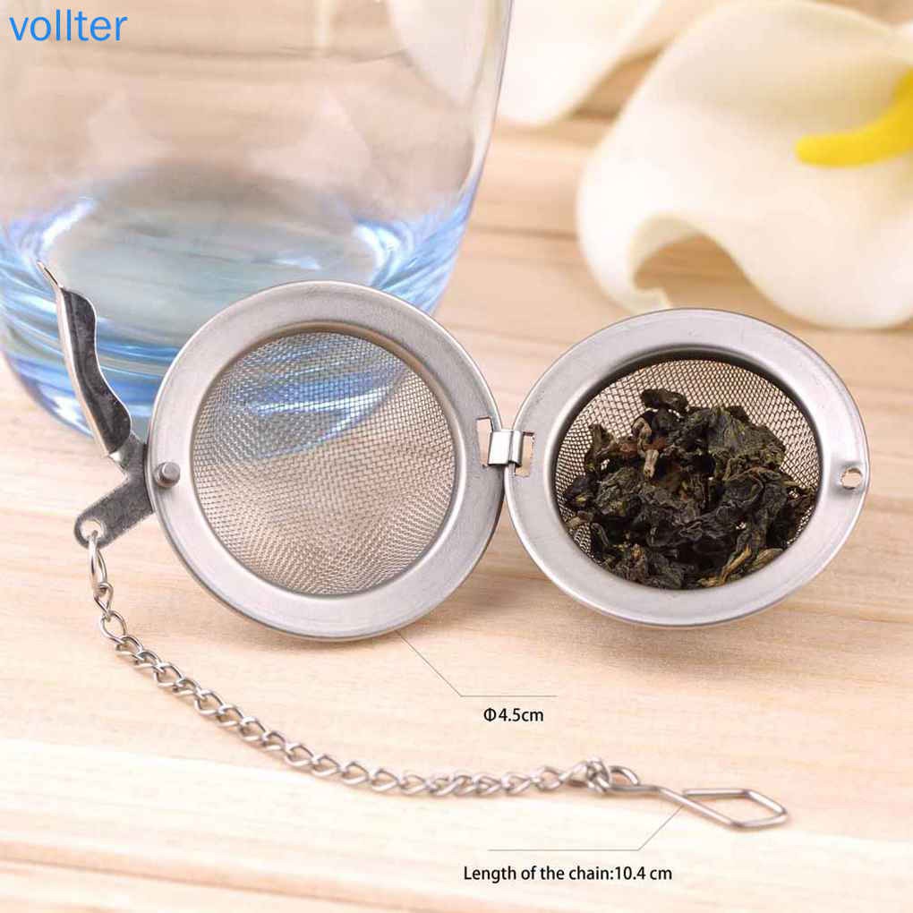 Dụng Cụ Lọc Trà Bằng Thép Không Gỉ Thiết Kế Hình Cầu Đường Kính 4.5cm Tiện Dụng